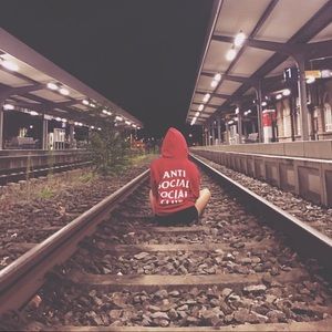 Anti social social club authentic hoodie size s-m